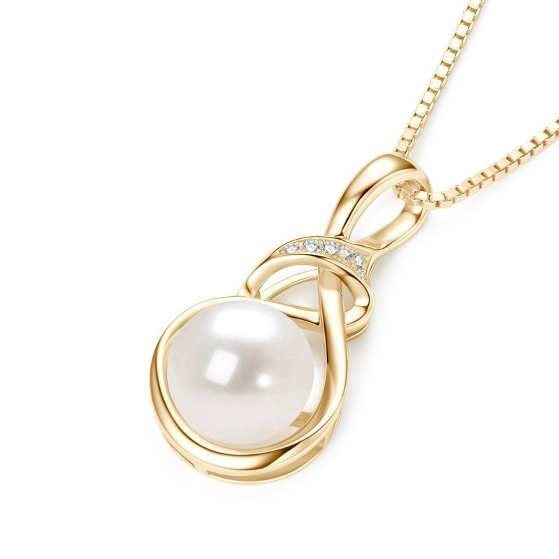 Sterling Silver Necklace Manufacturer - OEM 925 Shell Pearl Water Drop Zircon