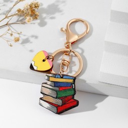 Teacher Keychain Manufacturer - OEM Heart-shaped Teacher Pencil Apple