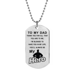Father Necklace Factory - OEM Retro MY DAD Pendant Necklace Keychain