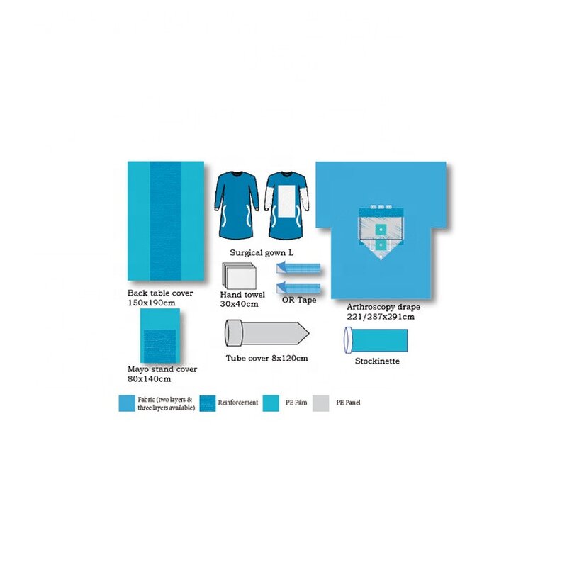 Disposable Sterile Medical Surgical Drape Pack - Arthroscopy Knee Pack