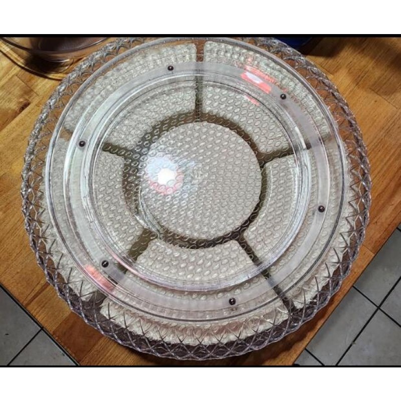 Snack Spinner Factory - Divided Rotating Tray with Lid