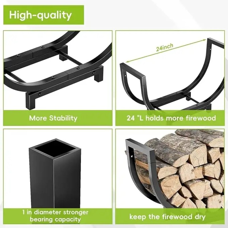 Firewood Rack Supplier - Double Coated Waterproof Log Holder