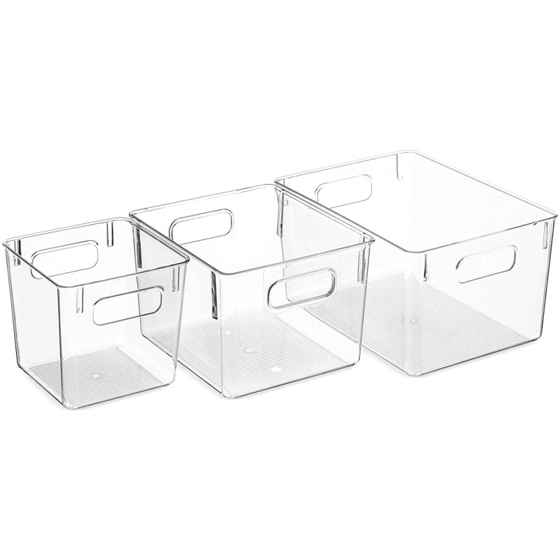 Fridge Container Supplier - Set of 6 Clear Organizer Bins