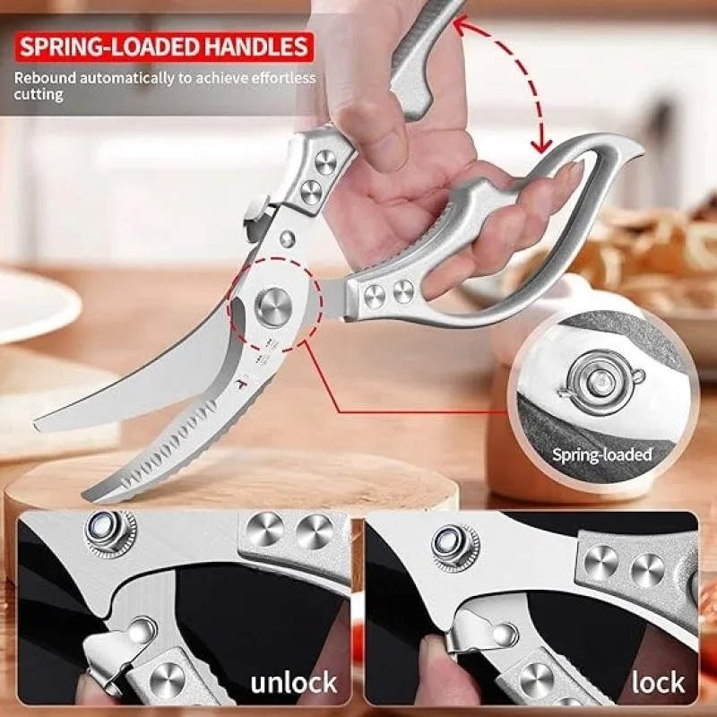 Kitchen Scissors Manufacturer - Heavy Duty Food Shears with Spring