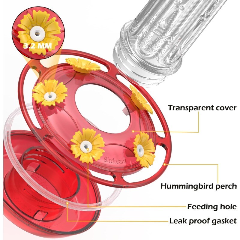 Hummingbird Feeder Manufacturer - 20oz 10 Port Plastic Feeder