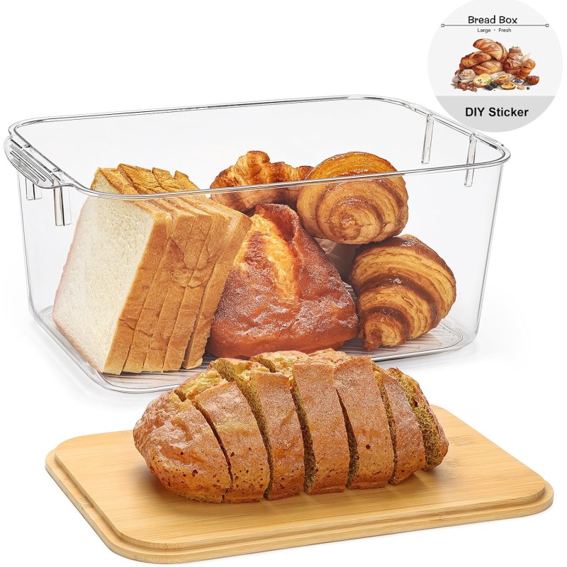 Bread Storage Box Factory - 8.5L with Bamboo Lid Container