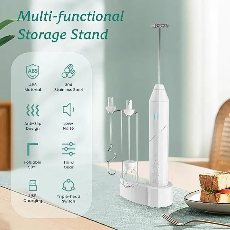Handheld Frother Factory - Rechargeable with Stand for Coffee