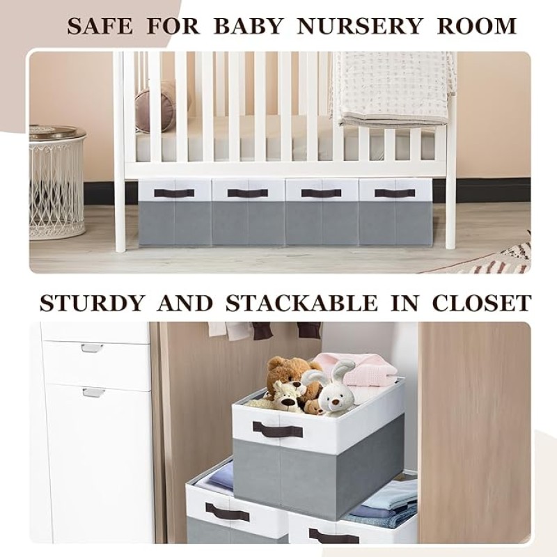 Storage Baskets Supplier - Fabric Closet Organizers with Handles