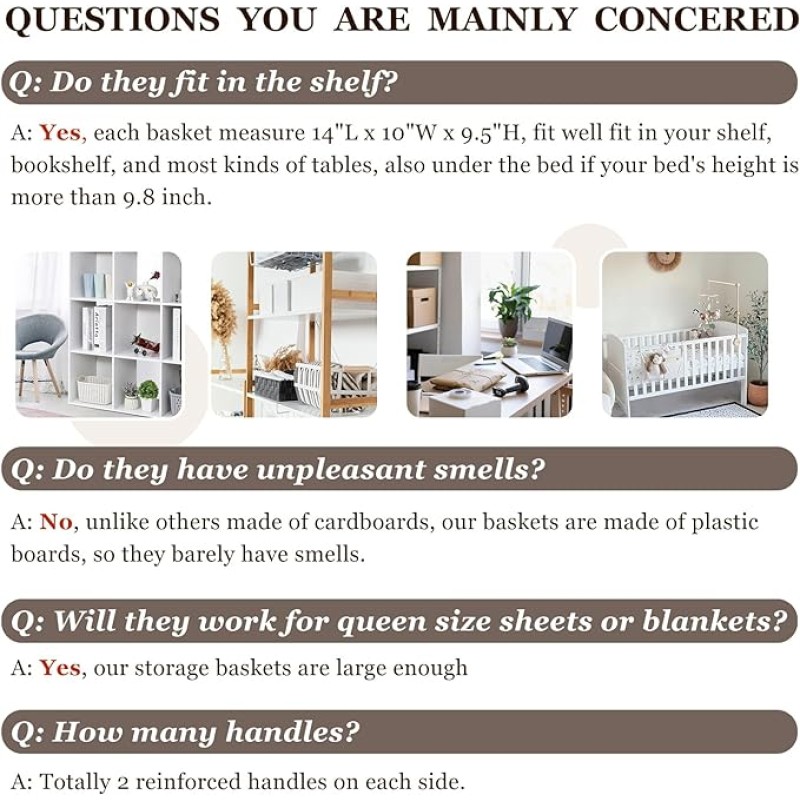 Storage Baskets Supplier - Fabric Closet Organizers with Handles