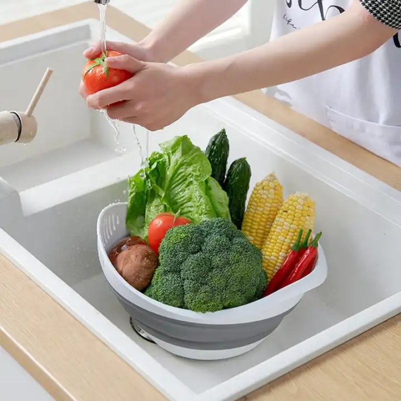 Collapsible Strainer Supplier - Silicone Foldable Vegetable Colander