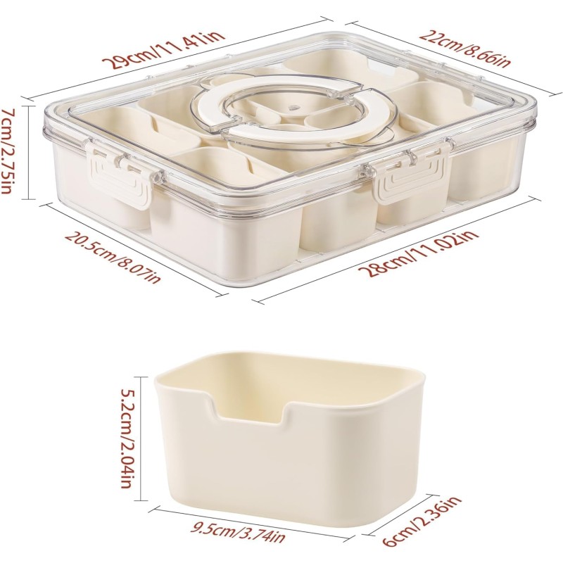 Charcuterie Container Manufacturer - 8 Compartments Snack Box