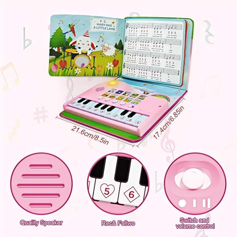 Piano Book Toy Factory - 18 Keys Multi Fun Learning Music