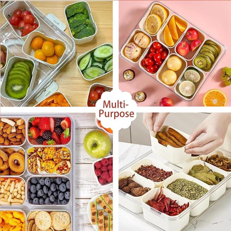 Charcuterie Container Manufacturer - 8 Compartments Snack Box