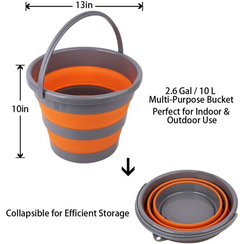 Plastic Bucket Manufacturer - 10L Collapsible Storage Tub for Outdoor Use
