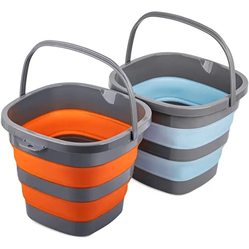 Collapsible Bucket Supplier - 2.6 Gallon Foldable Round Tub for Cleaning