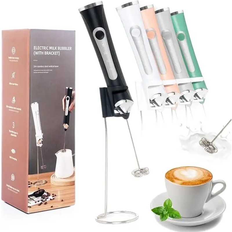 Rechargeable Frother Manufacturer - 3 Speeds Frother Wand with Stand