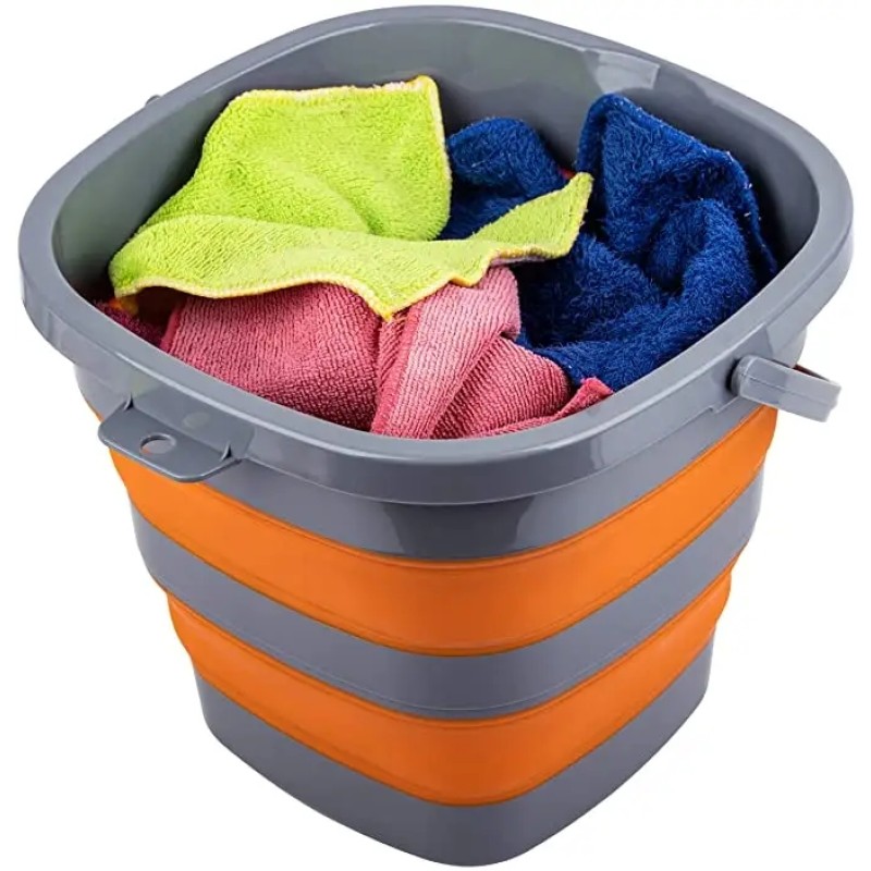 Collapsible Bucket Supplier - 2.6 Gallon Foldable Round Tub for Cleaning