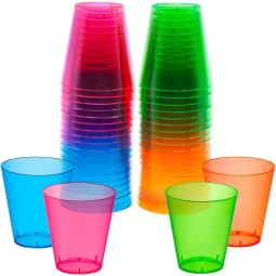 Shot Glass Supplier - Neon Color Disposable Wine Tasting Glasses