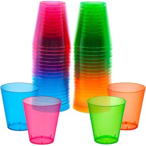 Shot Glass Supplier - Neon Color Disposable Wine Tasting Glasses