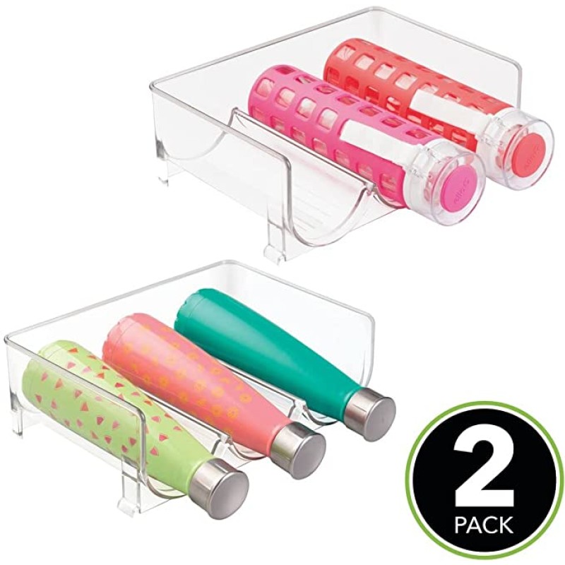 Bottle Rack Supplier - 2pcs Stackable 3 Bottle Holder