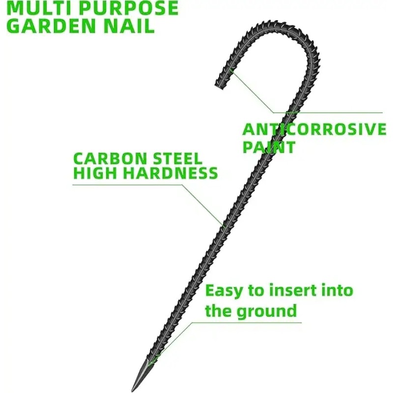 Garden Stakes Factory - Galvanized Steel J Shape Ground Anchors