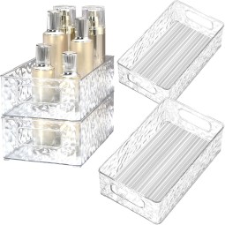 Storage Bins Factory - 4 Pack Clear Pantry Organizer