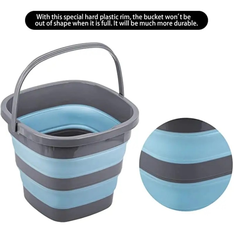 Collapsible Bucket Supplier - 2.6 Gallon Foldable Round Tub for Cleaning