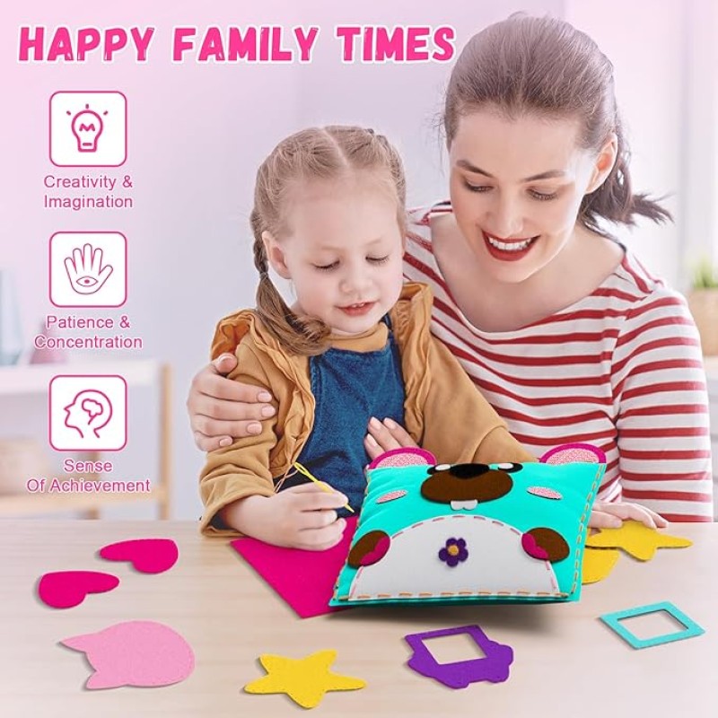 Sewing Kit Factory - 6 DIY Animal Felt Craft for Kids