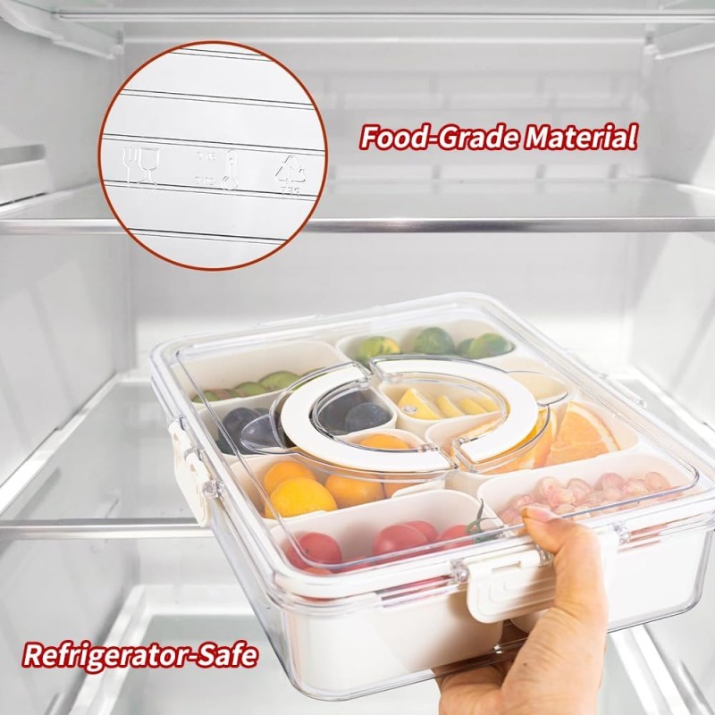 Charcuterie Container Manufacturer - 8 Compartments Snack Box
