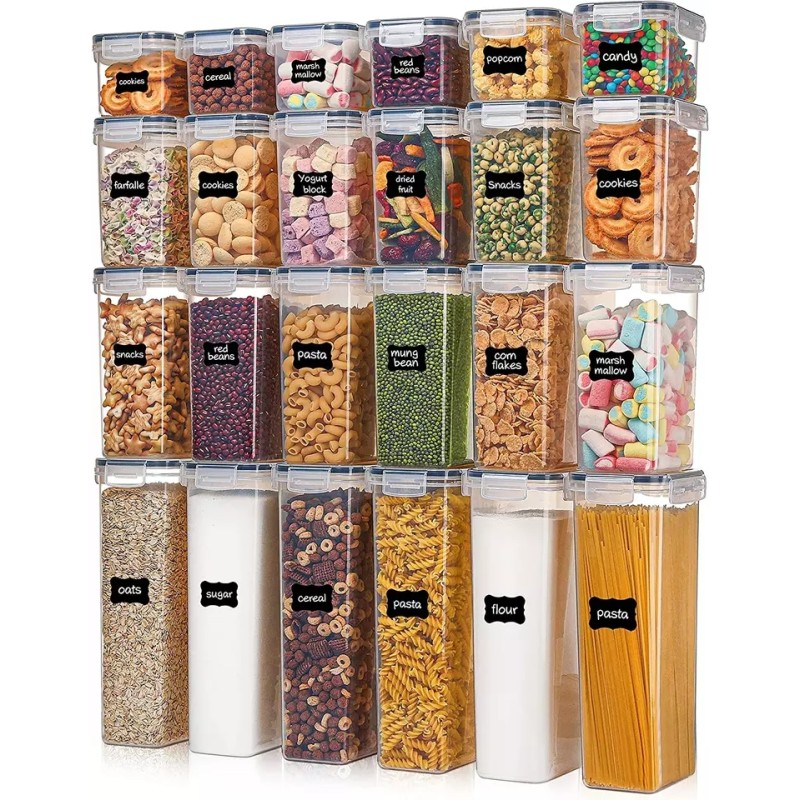 Food Container Set Supplier - 24 Pack Airtight Canisters