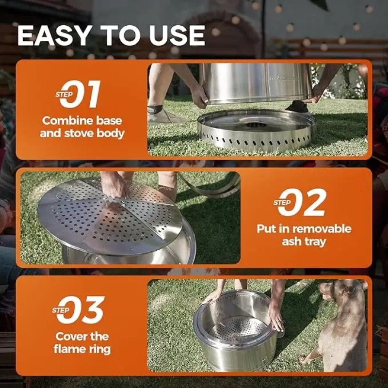 Smokeless Firepit Manufacturer - Outdoor Patio Fire Pit with Stand