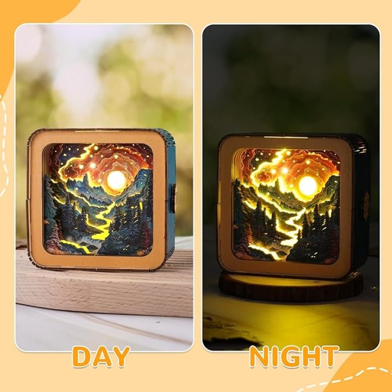 Wooden Puzzle Factory - 3D Nightlight DIY Crafts for Adults
