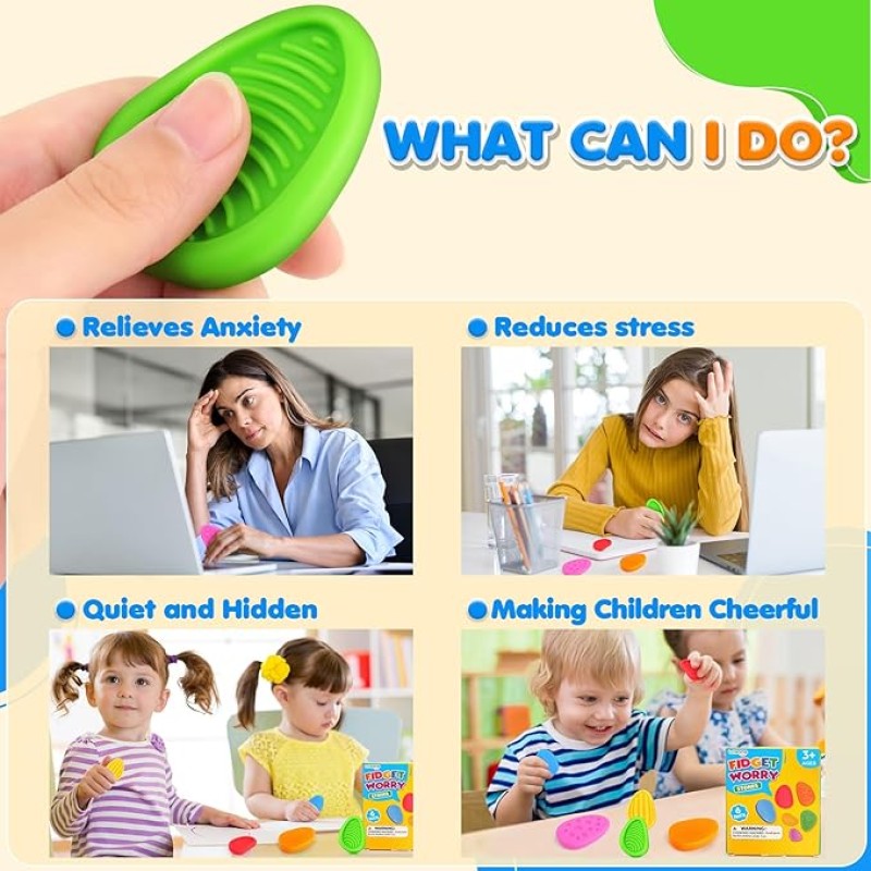 Fidget Toys Supplier - Silicone Textured Worry Stones