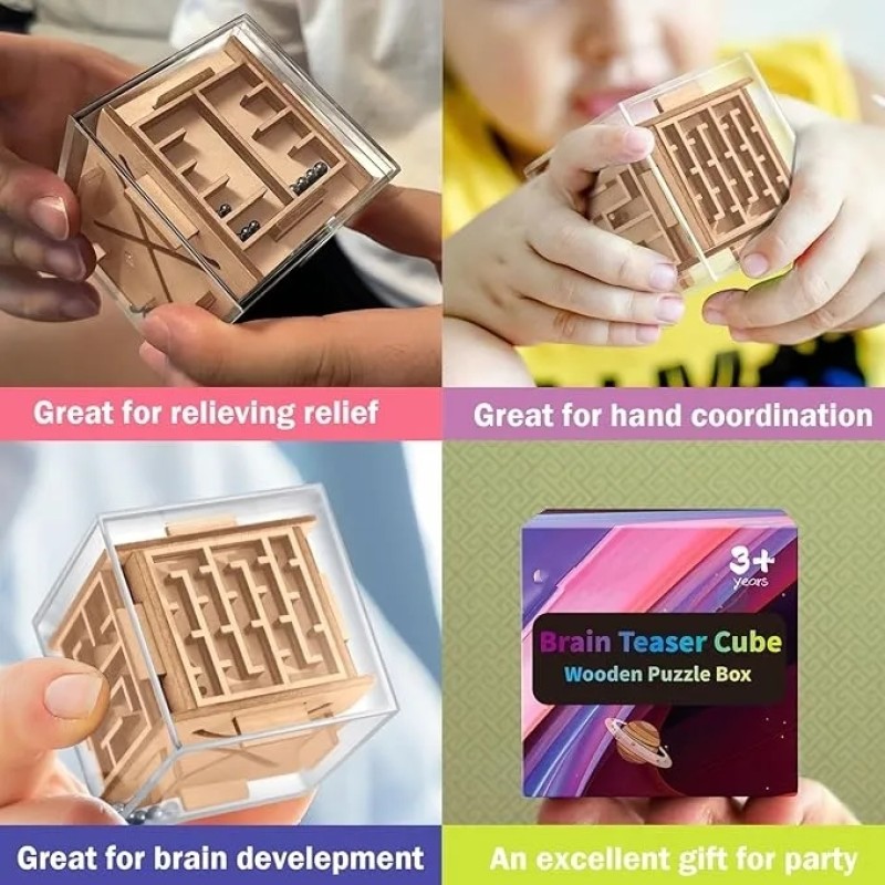 Fidget Puzzle Cube Manufacturer - 6-Sided Wooden Brain Teaser