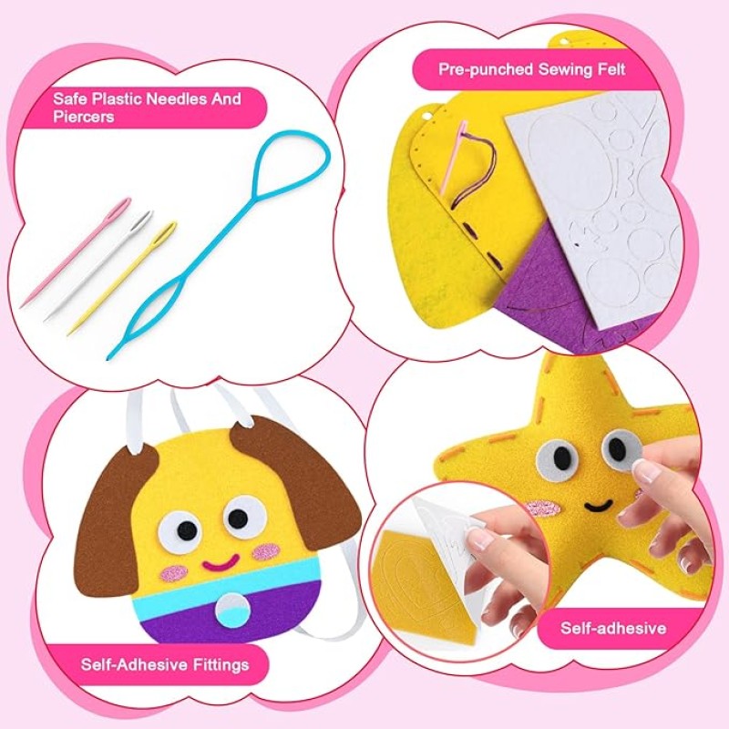Sewing Kit Factory - 6 DIY Animal Felt Craft for Kids
