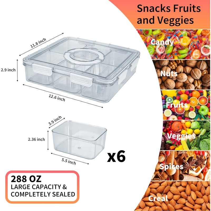 Fruit Storage Box Supplier - Extra Large Divided Veggie Tray