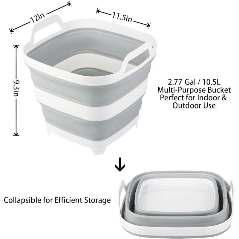 Collapsible Ice Bucket Manufacturer - 10L Foldable Drink Cooler Tub