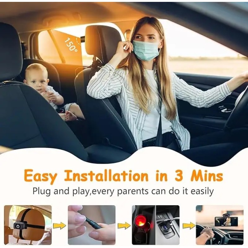 Baby Car Camera Manufacturer - 6.9 Inch Rear Facing Camera