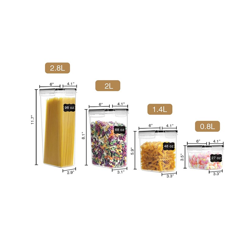 Pasta Container Manufacturer - 24pcs Stackable Canisters Set