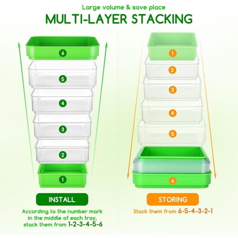 Sprout Kit Manufacturer - 4-Tier Stackable Sprouting Tray