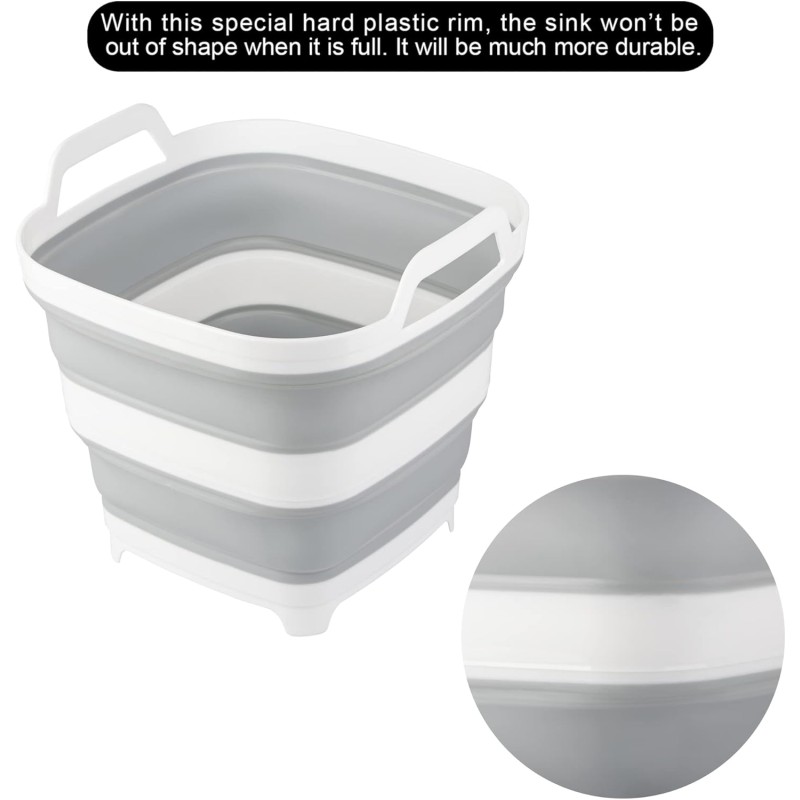 Collapsible Ice Bucket Manufacturer - 10L Foldable Drink Cooler Tub