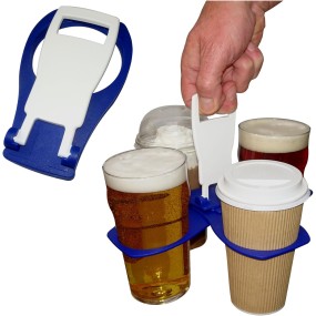 Cup Carrier Factory - Foldable Beverage Caddy for 3-4 Cups