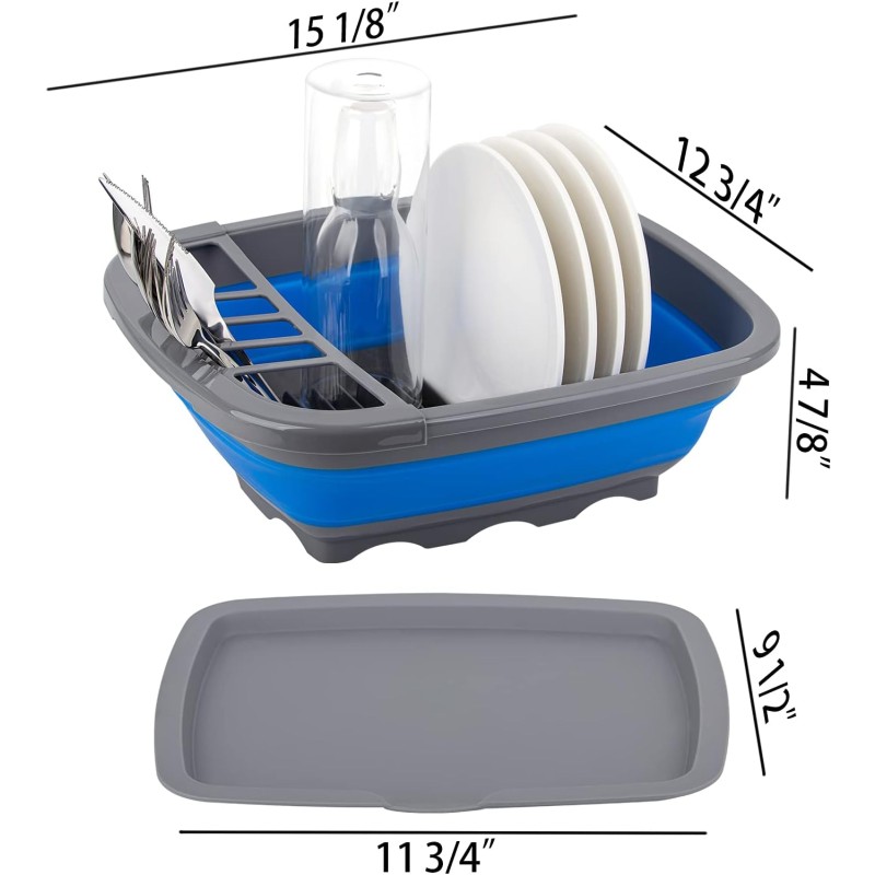 Collapsible Dish Rack Factory - Foldable Drainer with Board for Kitchen & Camping