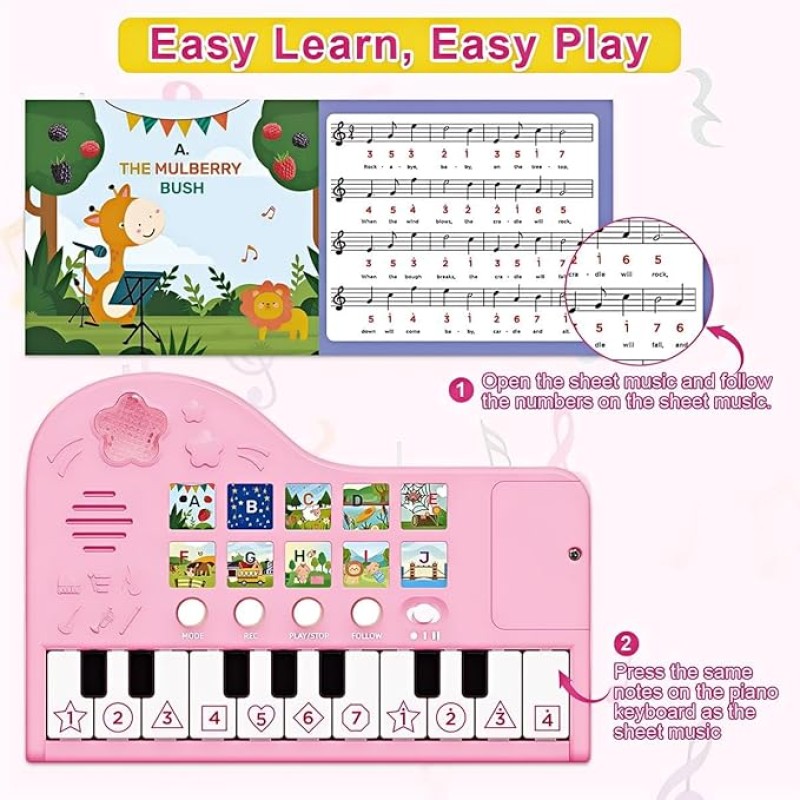 Piano Book Toy Factory - 18 Keys Multi Fun Learning Music