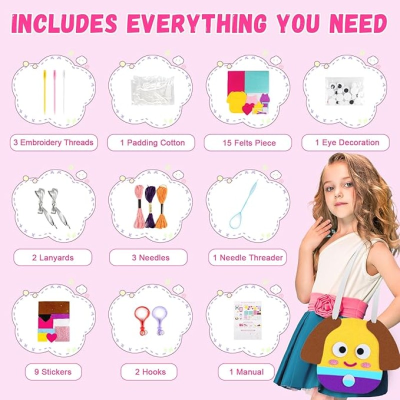 Sewing Kit Factory - 6 DIY Animal Felt Craft for Kids