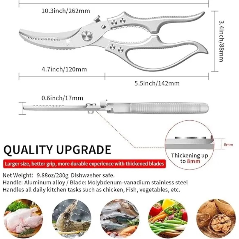 Kitchen Scissors Manufacturer - Heavy Duty Food Shears with Spring