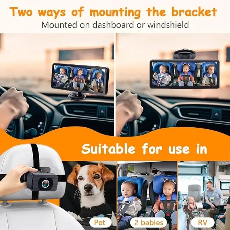 Baby Car Camera Manufacturer - 6.9 Inch Rear Facing Camera