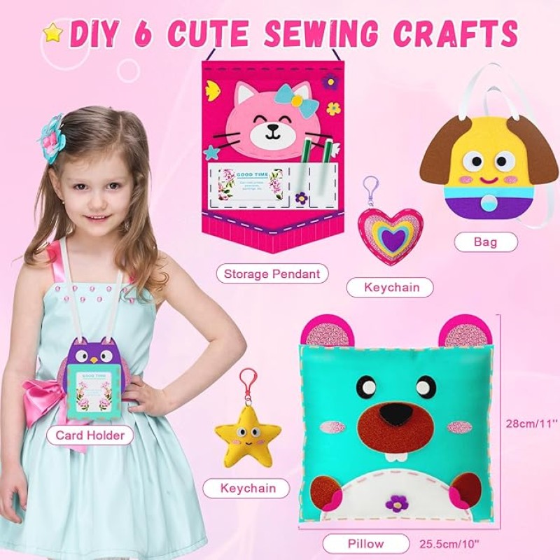 Sewing Kit Factory - 6 DIY Animal Felt Craft for Kids