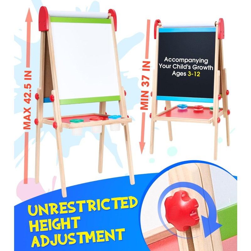 Art Easel Manufacturer - 3 in 1 Magnetic Whiteboard Chalkboard