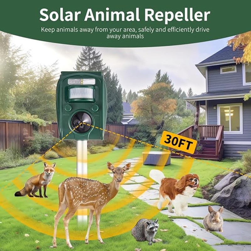 Solar Animal Repellent Manufacturer - Ultrasonic Motion Deterrent